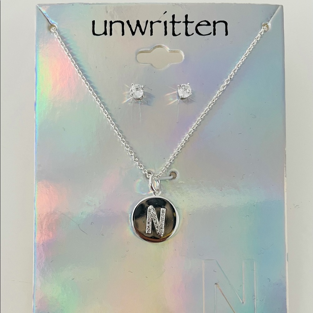 Silver “N” Necklace